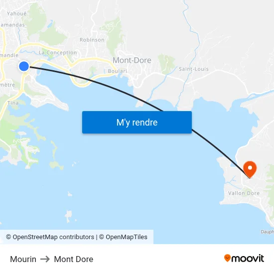 Mourin to Mont Dore map