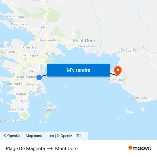 Plage De Magenta to Mont Dore map