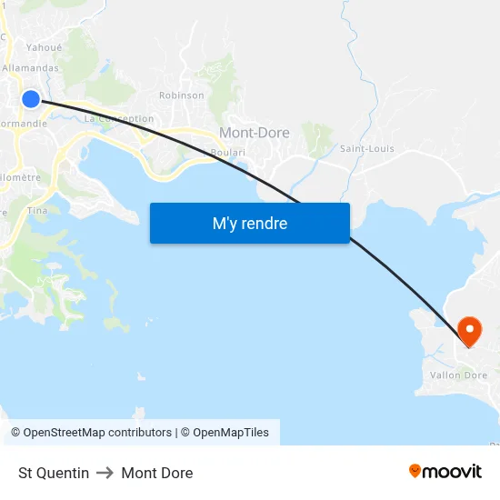 St Quentin to Mont Dore map