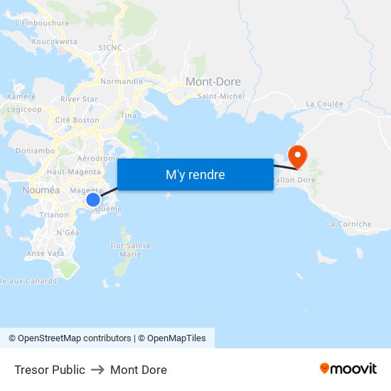 Tresor Public to Mont Dore map