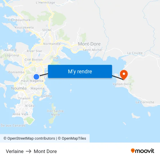Verlaine to Mont Dore map