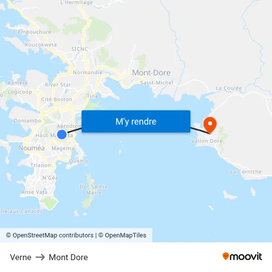 Verne to Mont Dore map