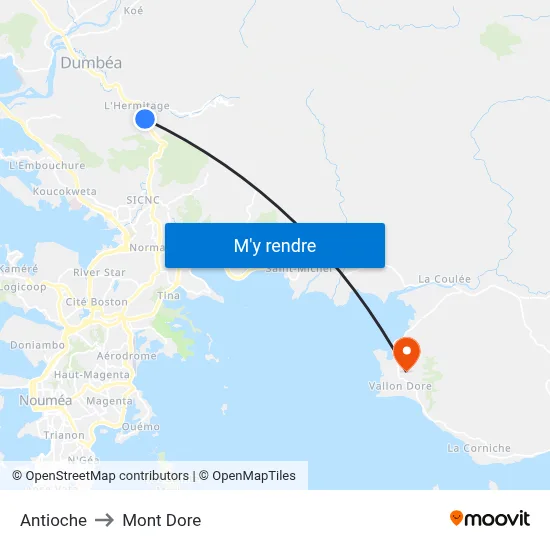 Antioche to Mont Dore map