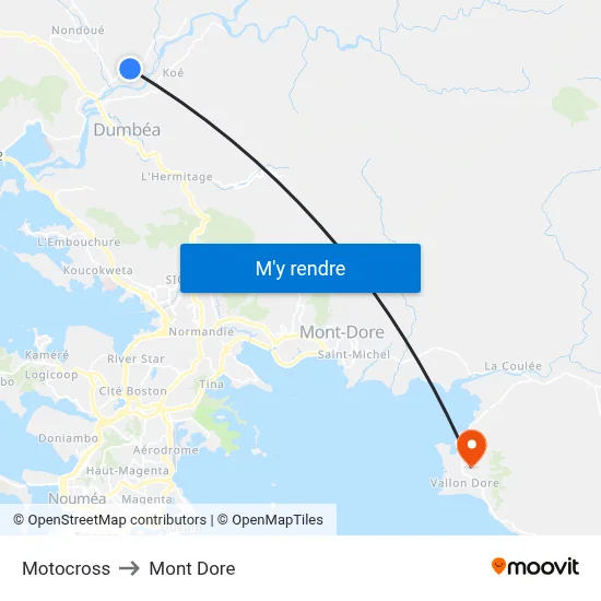 Motocross to Mont Dore map