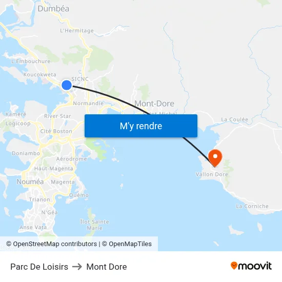Parc De Loisirs to Mont Dore map