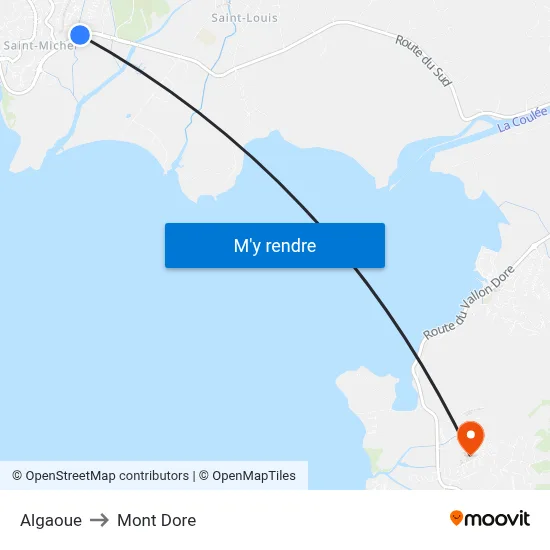 Algaoue to Mont Dore map