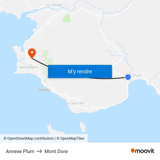 Annexe Plum to Mont Dore map