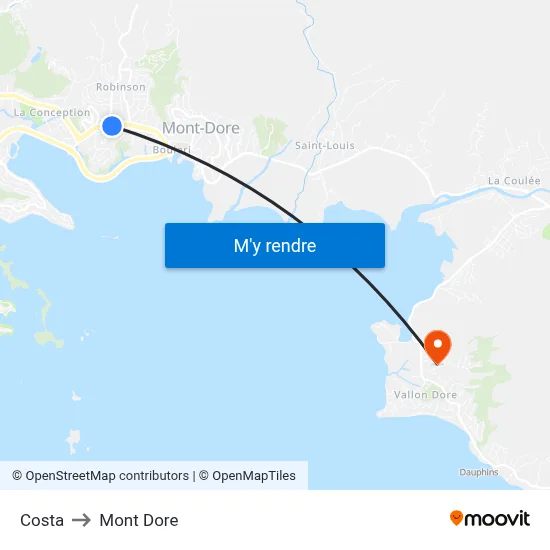 Costa to Mont Dore map