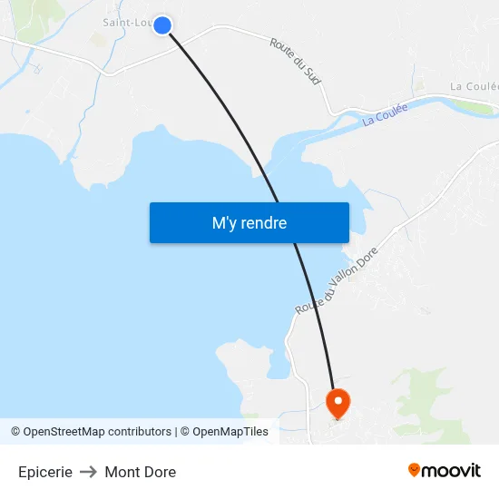 Epicerie to Mont Dore map