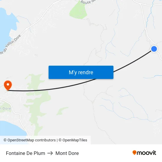 Fontaine De Plum to Mont Dore map