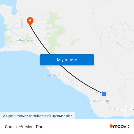 Garcia to Mont Dore map