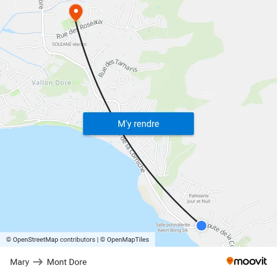 Mary to Mont Dore map