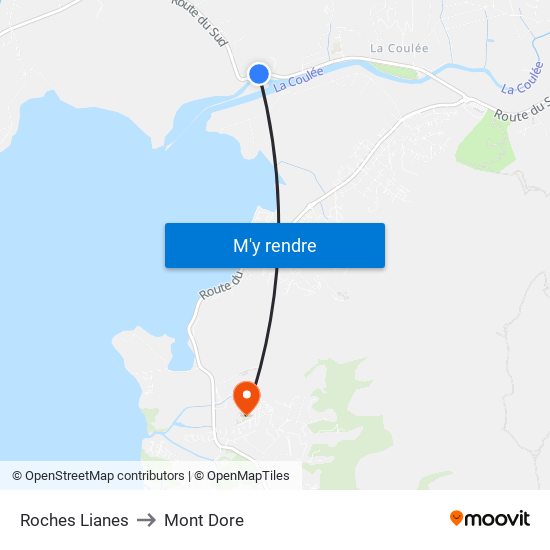 Roches Lianes to Mont Dore map