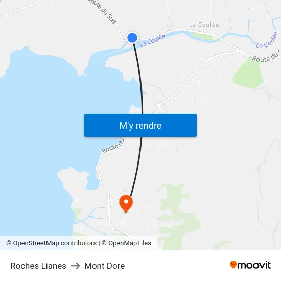 Roches Lianes to Mont Dore map