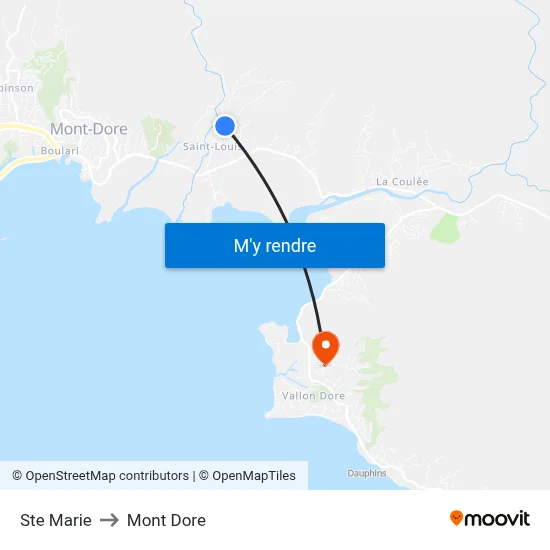 Ste Marie to Mont Dore map