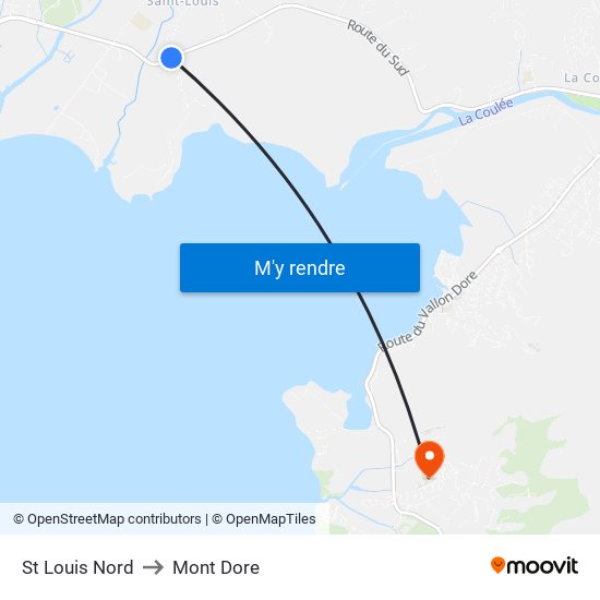 St Louis Nord to Mont Dore map