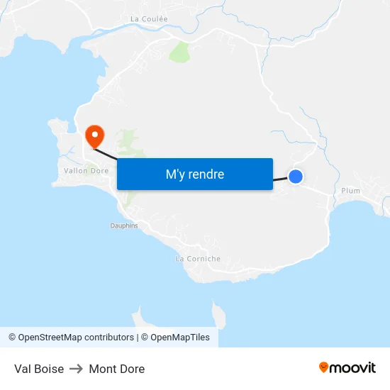 Val Boise to Mont Dore map