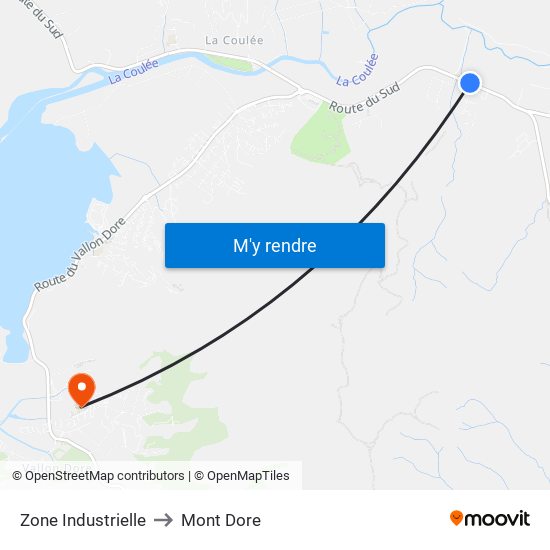 Zone Industrielle to Mont Dore map