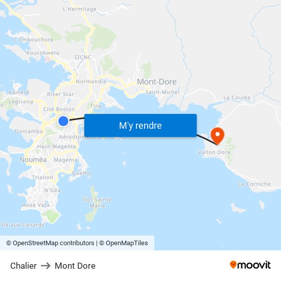 Chalier to Mont Dore map