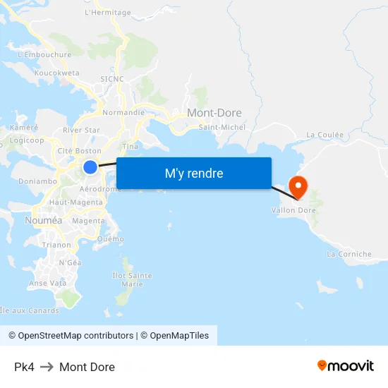 Pk4 to Mont Dore map