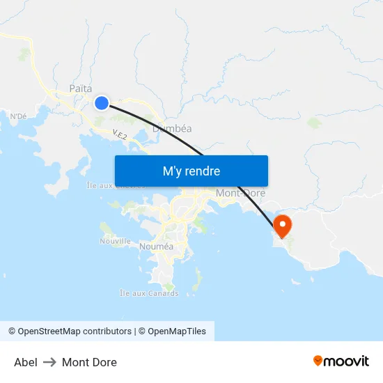 Abel to Mont Dore map