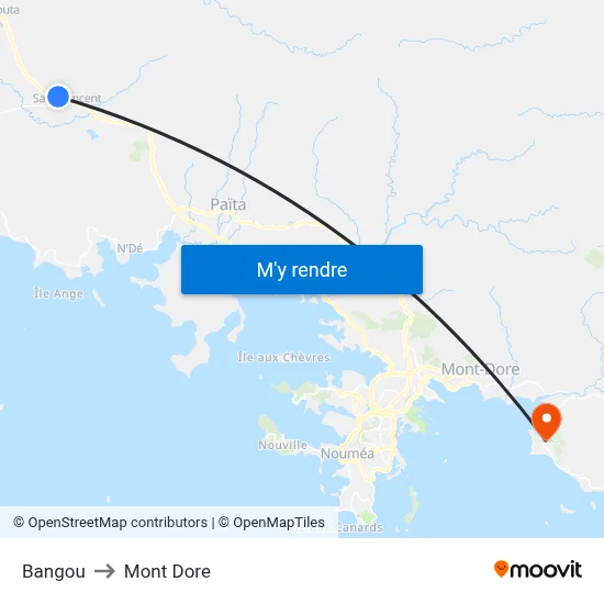 Bangou to Mont Dore map