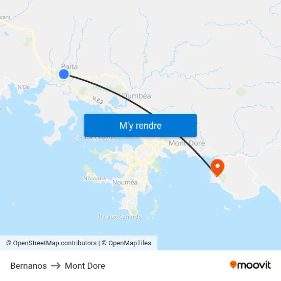 Bernanos to Mont Dore map