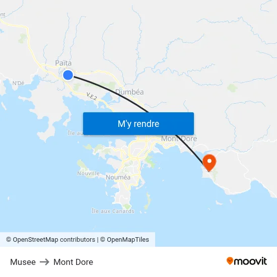 Musee to Mont Dore map
