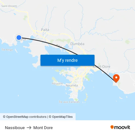 Nassiboue to Mont Dore map