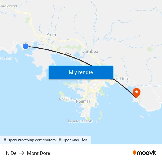 N De to Mont Dore map