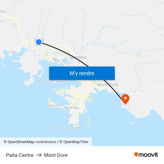 Paita Centre to Mont Dore map