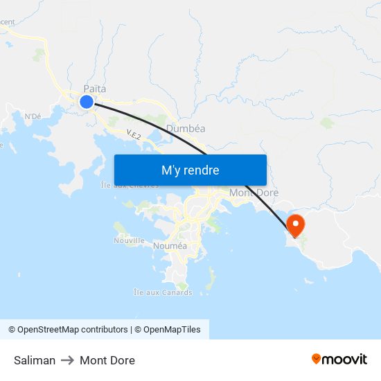 Saliman to Mont Dore map