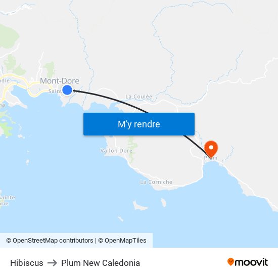 Hibiscus to Plum New Caledonia map