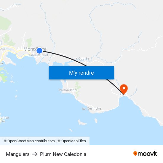 Manguiers to Plum New Caledonia map