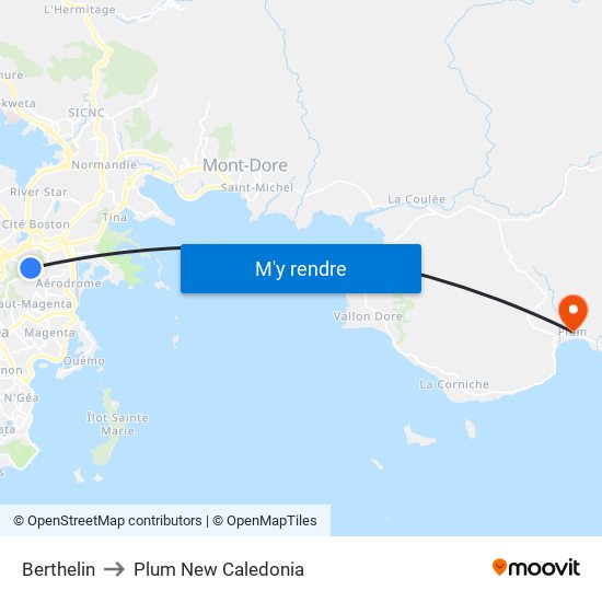 Berthelin to Plum New Caledonia map