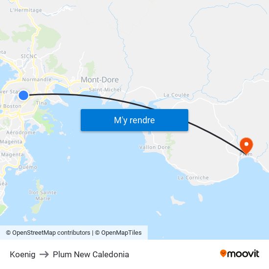 Koenig to Plum New Caledonia map