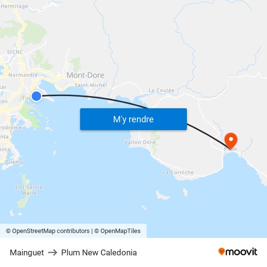 Mainguet to Plum New Caledonia map