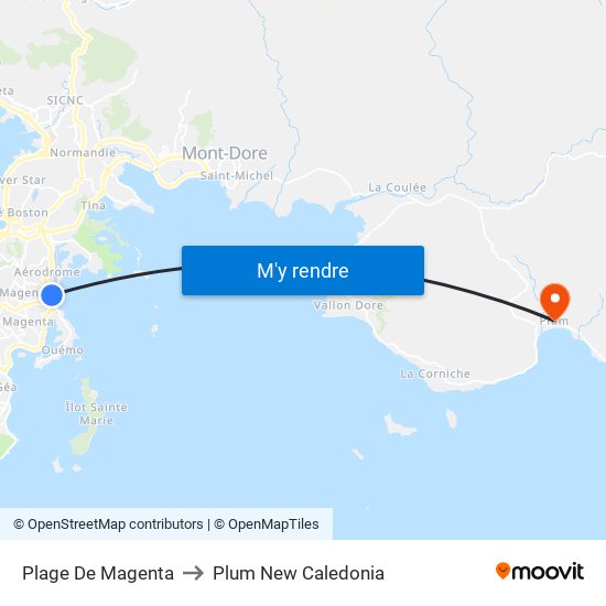 Plage De Magenta to Plum New Caledonia map