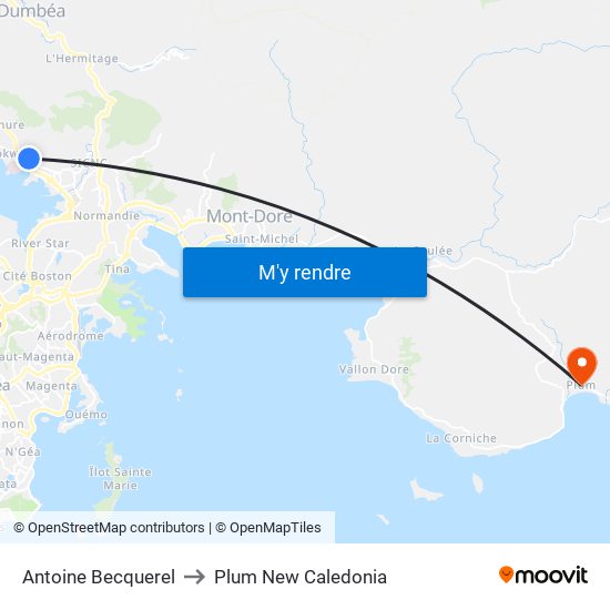 Antoine Becquerel to Plum New Caledonia map