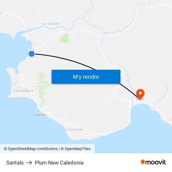 Santals to Plum New Caledonia map
