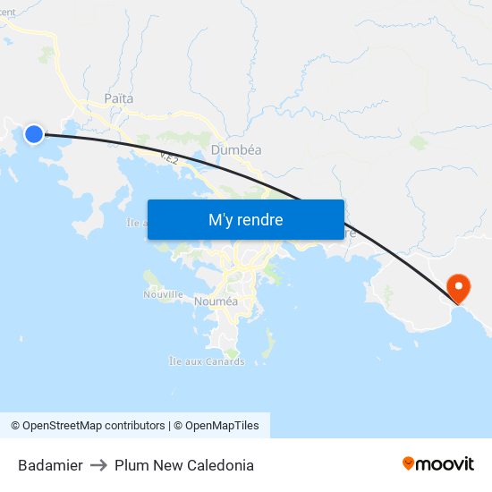 Badamier to Plum New Caledonia map