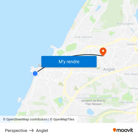 Perspective to Anglet map