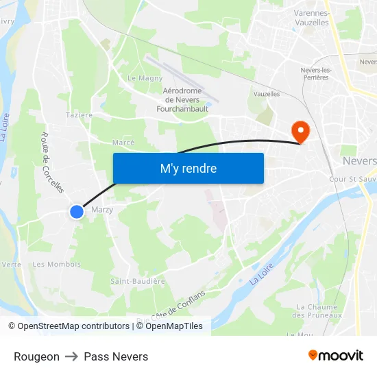 Rougeon to Pass Nevers map