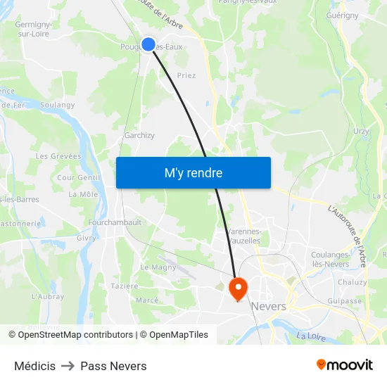 Médicis to Pass Nevers map