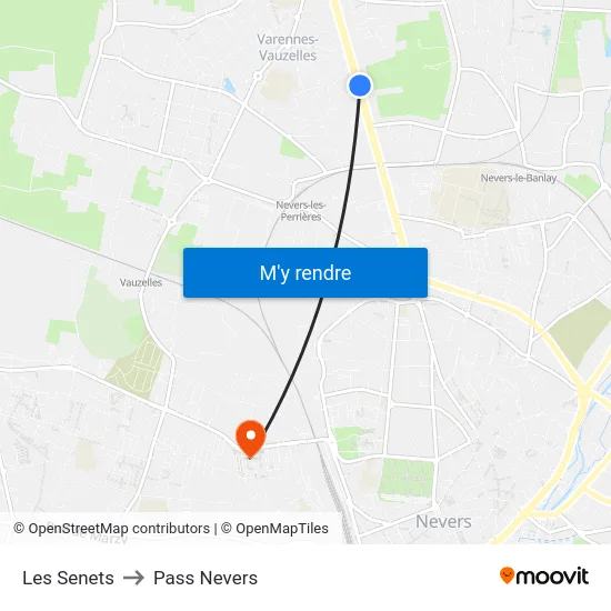 Les Senets to Pass Nevers map