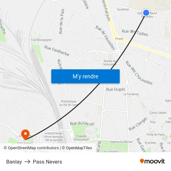 Banlay to Pass Nevers map