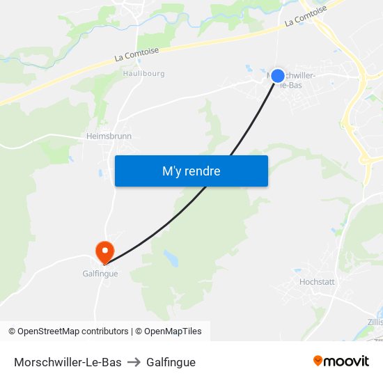 Morschwiller-Le-Bas to Galfingue map