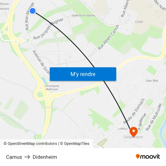 Camus to Didenheim map