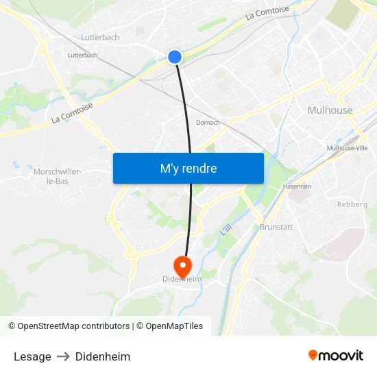 Lesage to Didenheim map