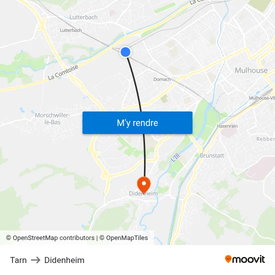 Tarn to Didenheim map